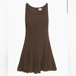 Aritzia Rich Brown Sleeveless Mini Dress